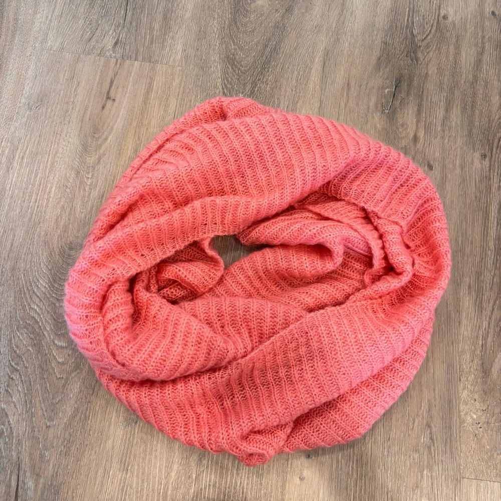 BP Coral Pink Knit Infinity Scarf